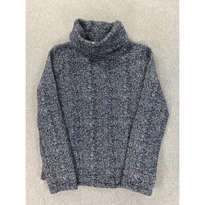 J Crew Cowl Neck 100% Polyester Pullover Sweater (Women's Medium) Blue‎